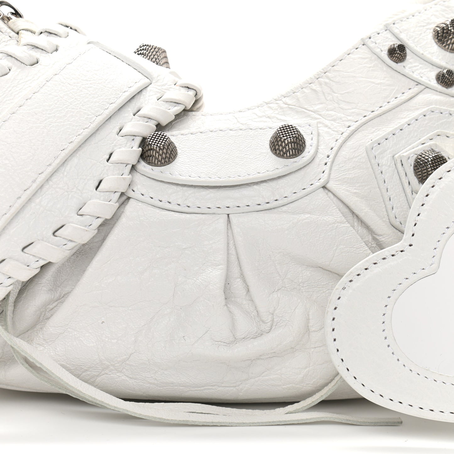Agneau Arena Le Cagole Shoulder Bag XS Optic White