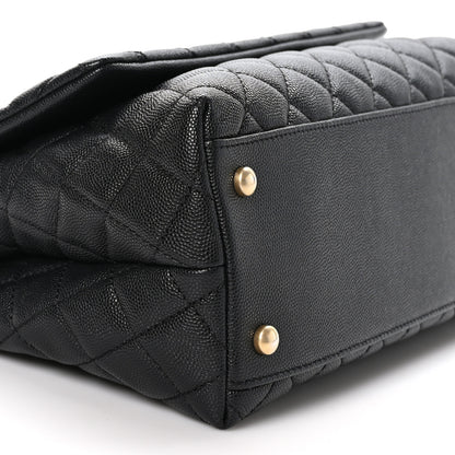 Chanel Caviar Quilted Small Coco Handle Flap Black 9 of 11