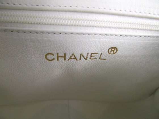 Lambskin CC Flap Bag White