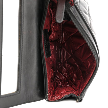 Chanel Lambskin Quilted Flap Cosmetic Case Black 5 of 9