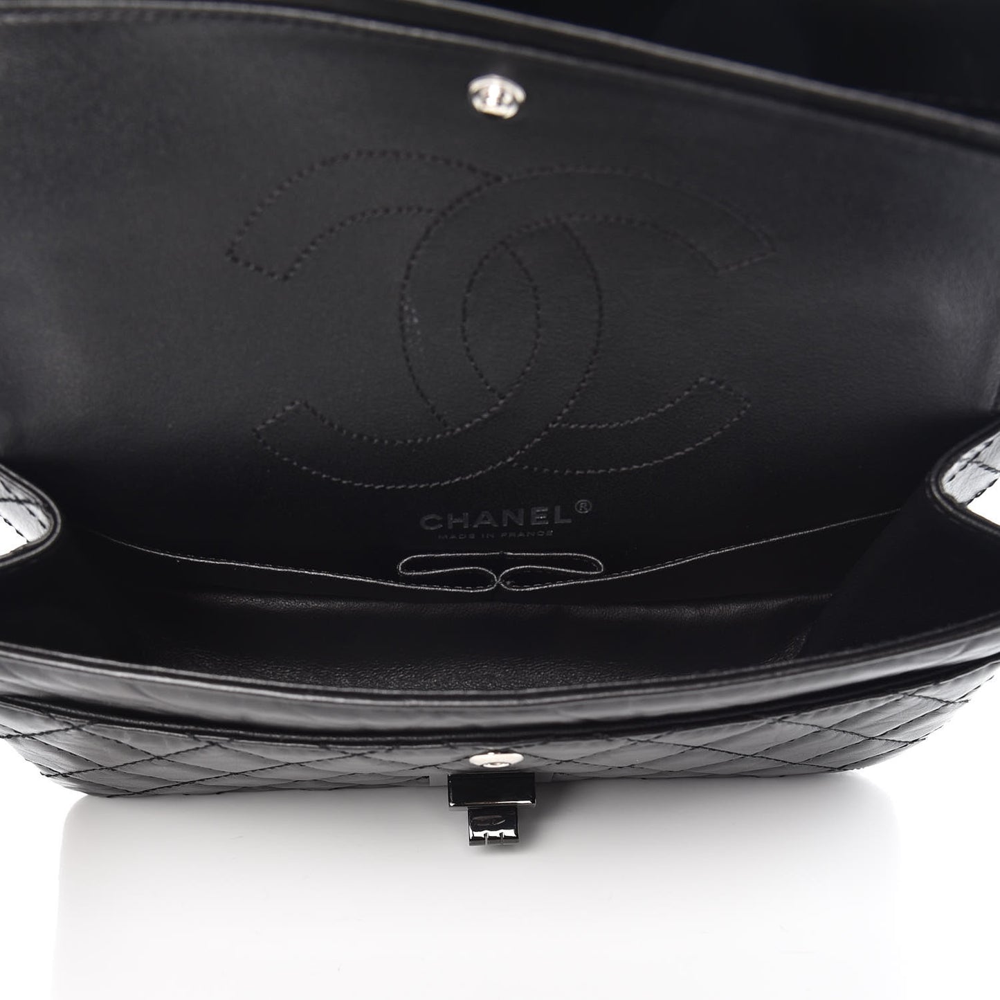 Aged Calfskin Quilted 2.55 Reissue 225 Flap So Black