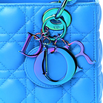 Christian Dior Lambskin Cannage Small Lady Dior Bright Blue 8 of 11