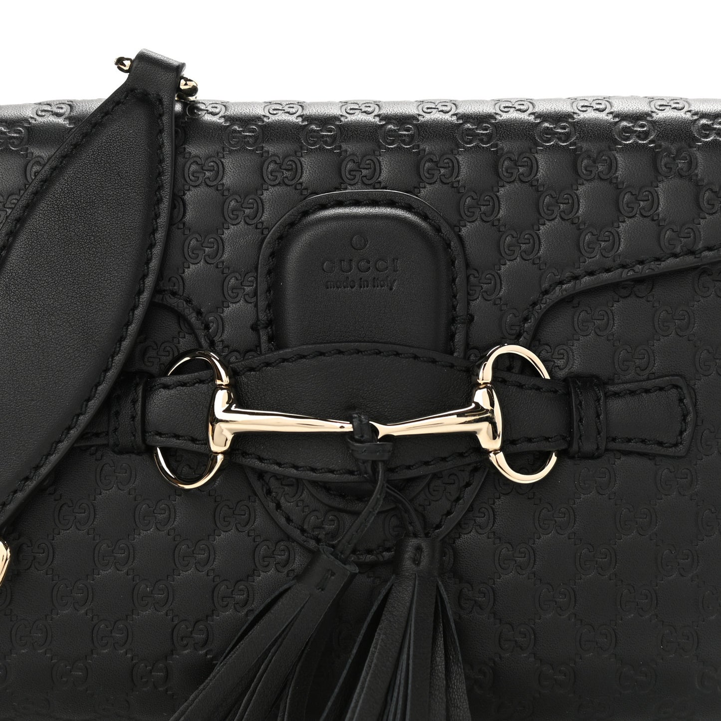 Microguccissima Mini Emily Shoulder Bag Black