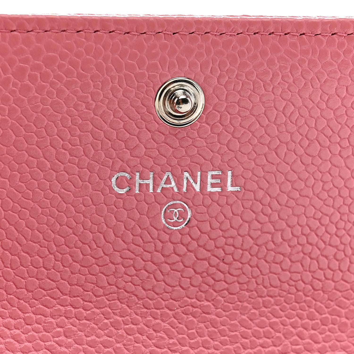 Chanel Caviar Chevron Quilted Boy Card Holder Wallet Dark Pink 6 of 9