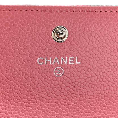 Chanel Caviar Chevron Quilted Boy Card Holder Wallet Dark Pink 6 of 9