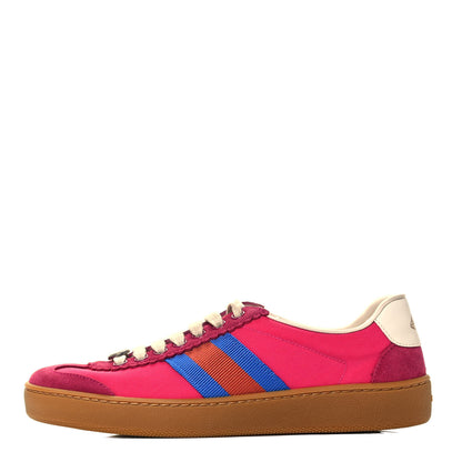 Gucci Nylon Suede Web Womens G74 Sneakers 36 Box Pink Old Rose Bright Splash 1 of 8