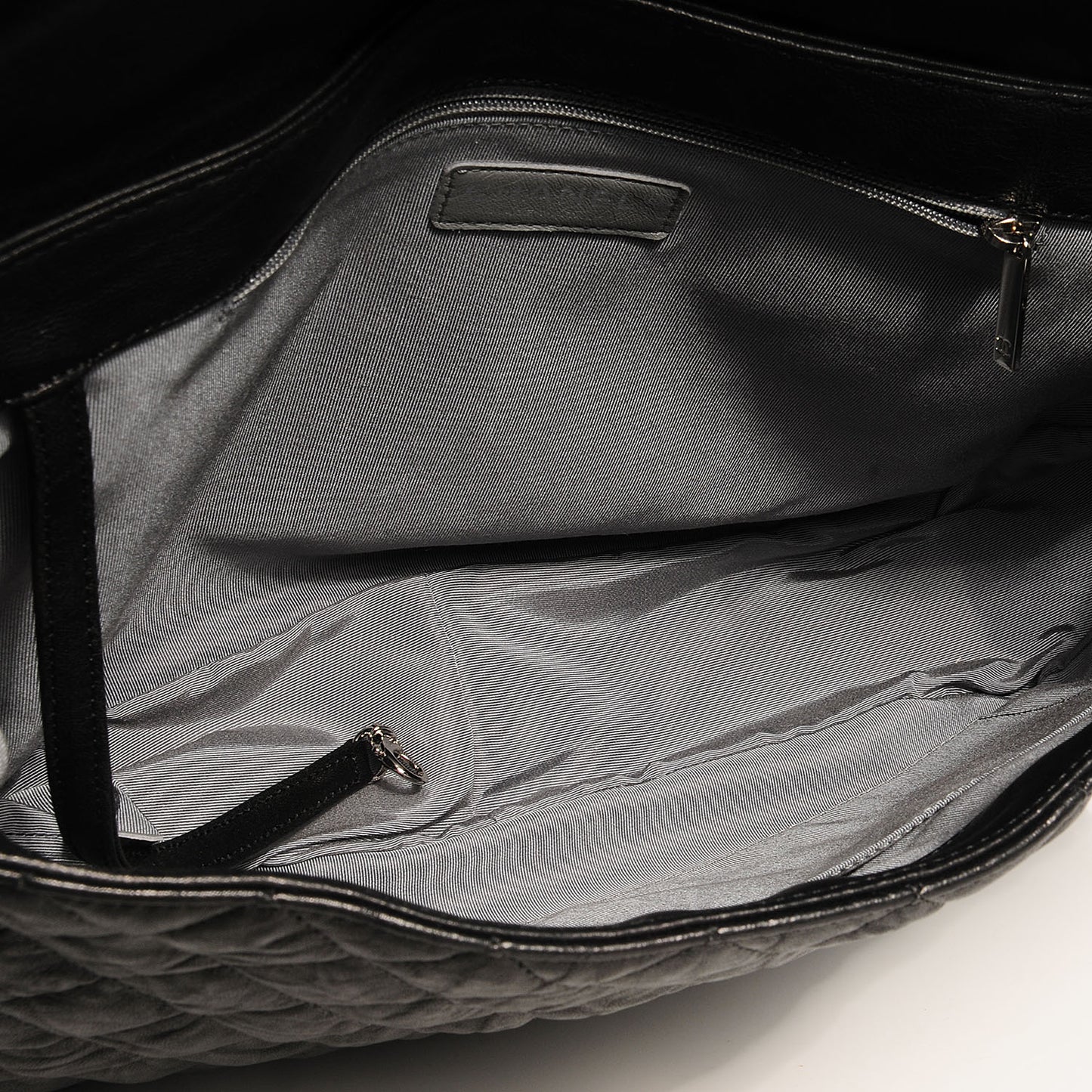 Washed Lambskin Chain Around Maxi Flap Bag Black