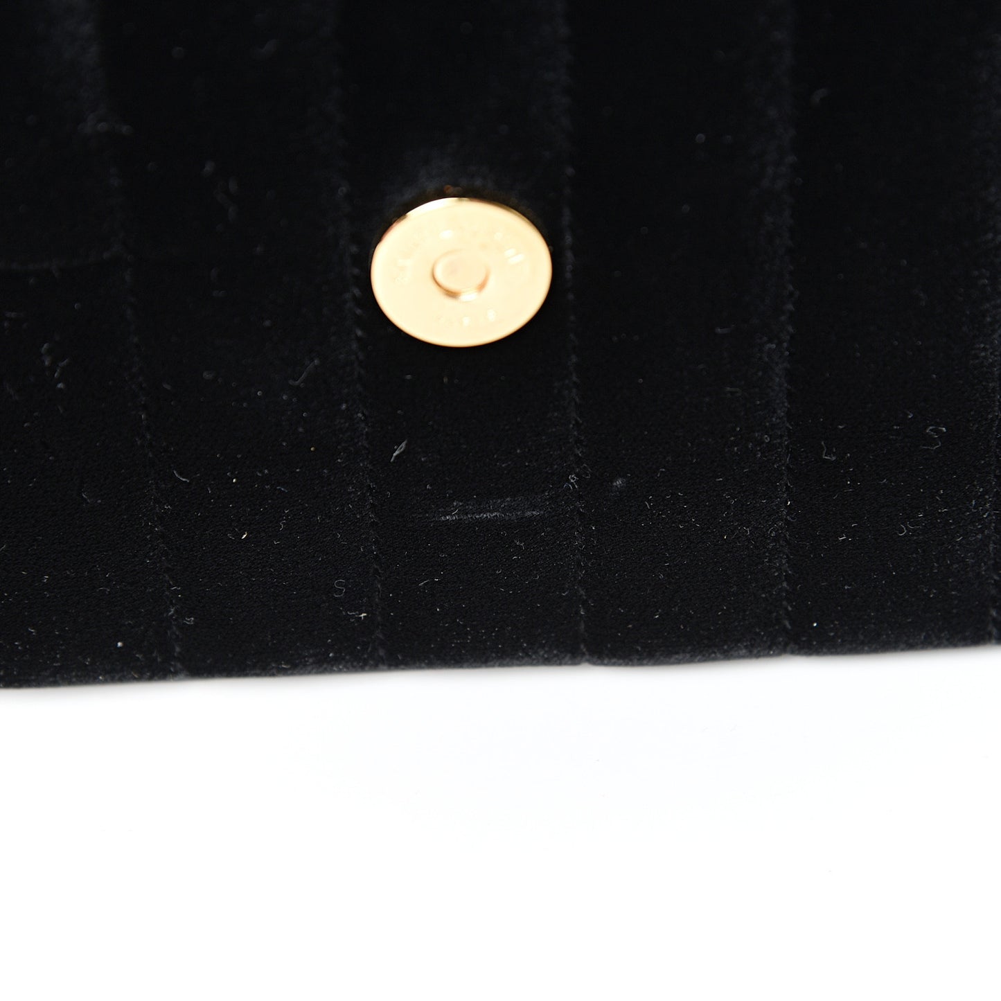 Velvet Matelasse Small Vicky Chain Bag Black