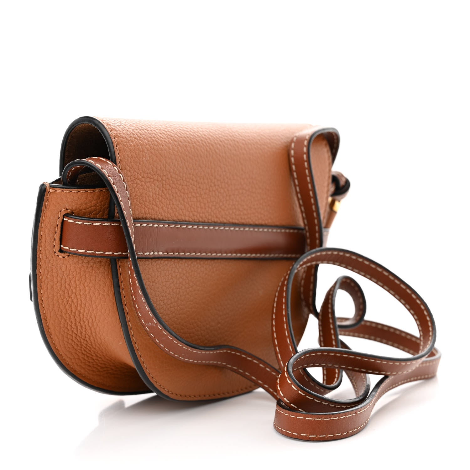 Loewe Grained Calfskin Mini Gate Crossbody Bag Caramel Pecan 3 of 10