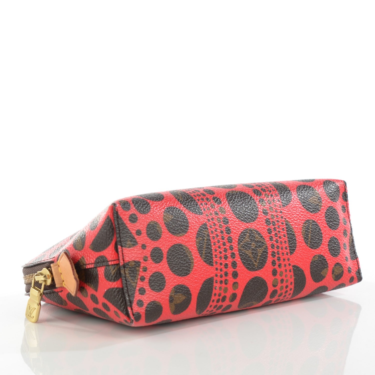 Louis Vuitton Monogram Kusama Pumpkin Dots Cosmetic Pouch Red 4 of 7