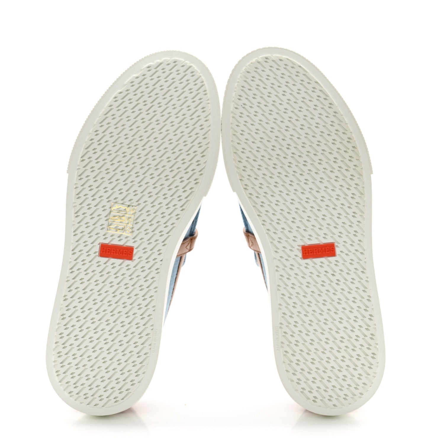 Hermes Denim Calfskin Womens Game Slip On Sneakers 39 Bleu Clair Gold 7 of 13