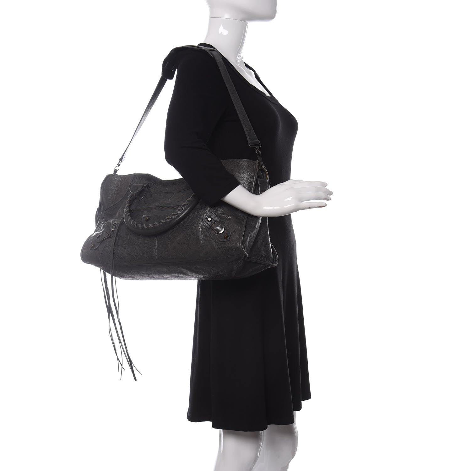 Balenciaga Agneau Classic Hardware Part Time Anthracite 2 of 12