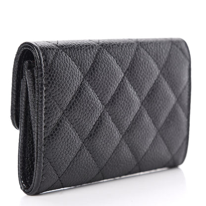 Chanel Caviar Quilted Flap Card Holder Black 3 of 8