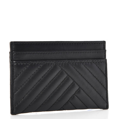 Chanel Lambskin Quilted CC Crossing Card Holder Black 3 of 9