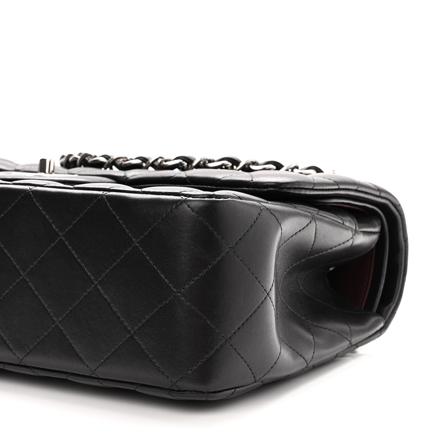 Chanel Lambskin Quilted Jumbo Double Flap Black 10 of 11