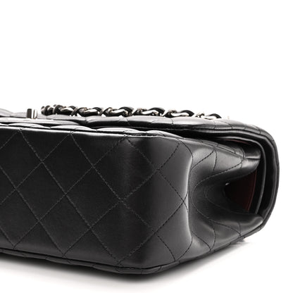 Chanel Lambskin Quilted Jumbo Double Flap Black 10 of 11