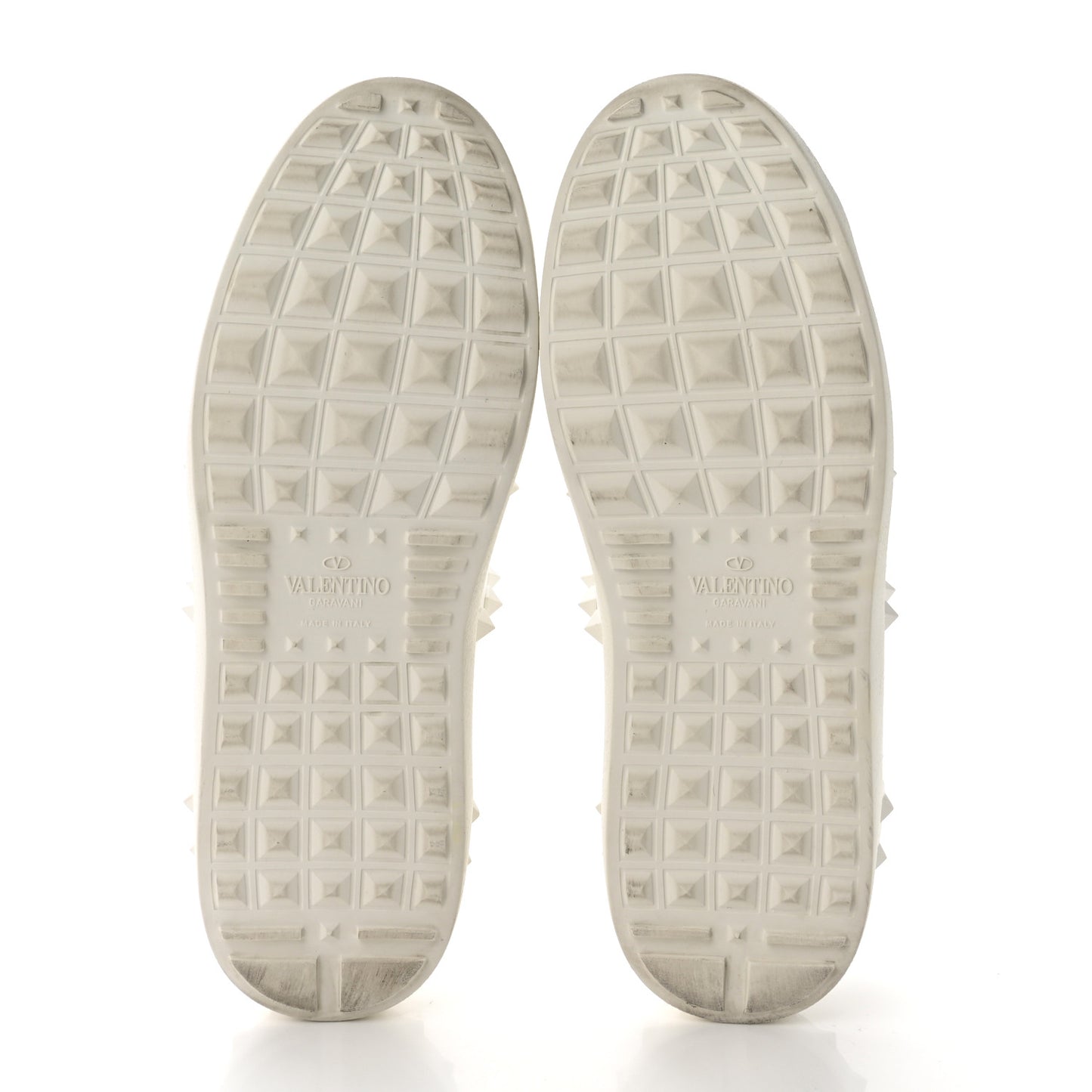 Calfskin Rockstud Untitled Open Sneakers 37 White