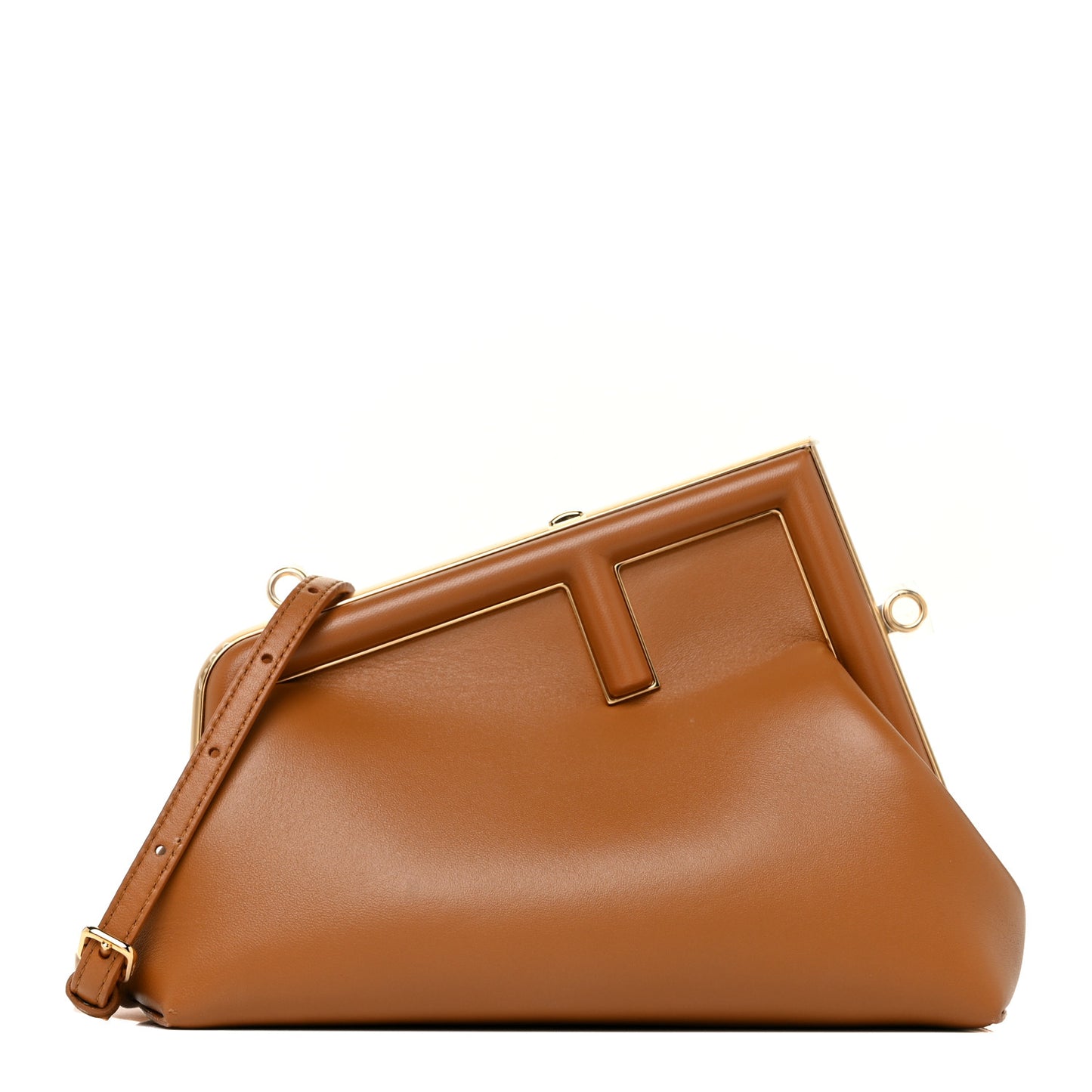 Shiny Nappa Small Fendi First Caramello