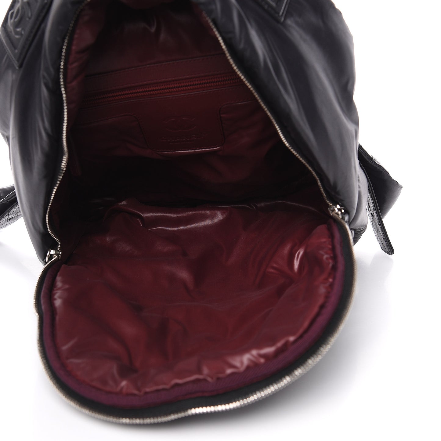 Nylon Quilted Coco Cocoon Backpack Black