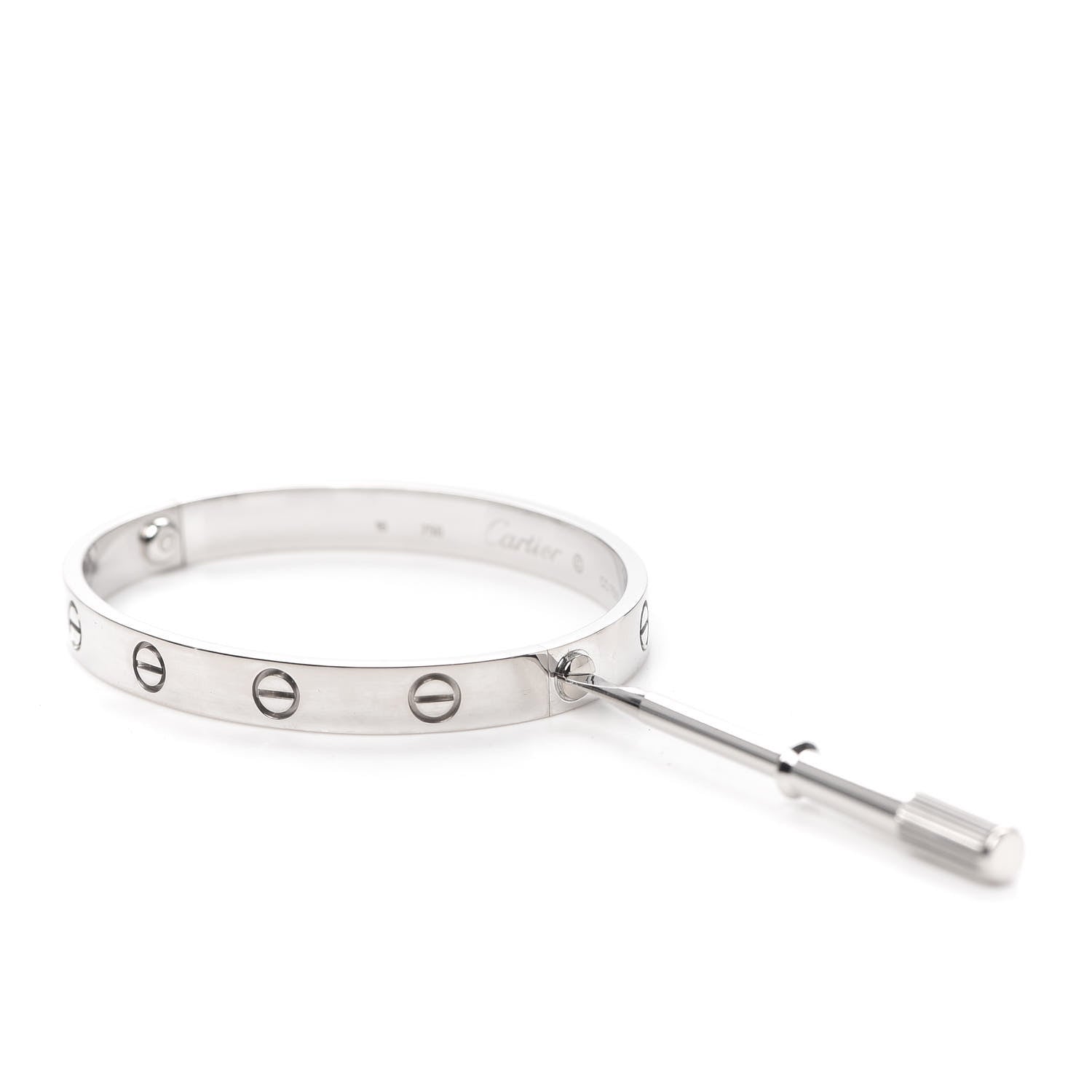 Cartier 18K White Gold LOVE Bracelet 16 4 of 7