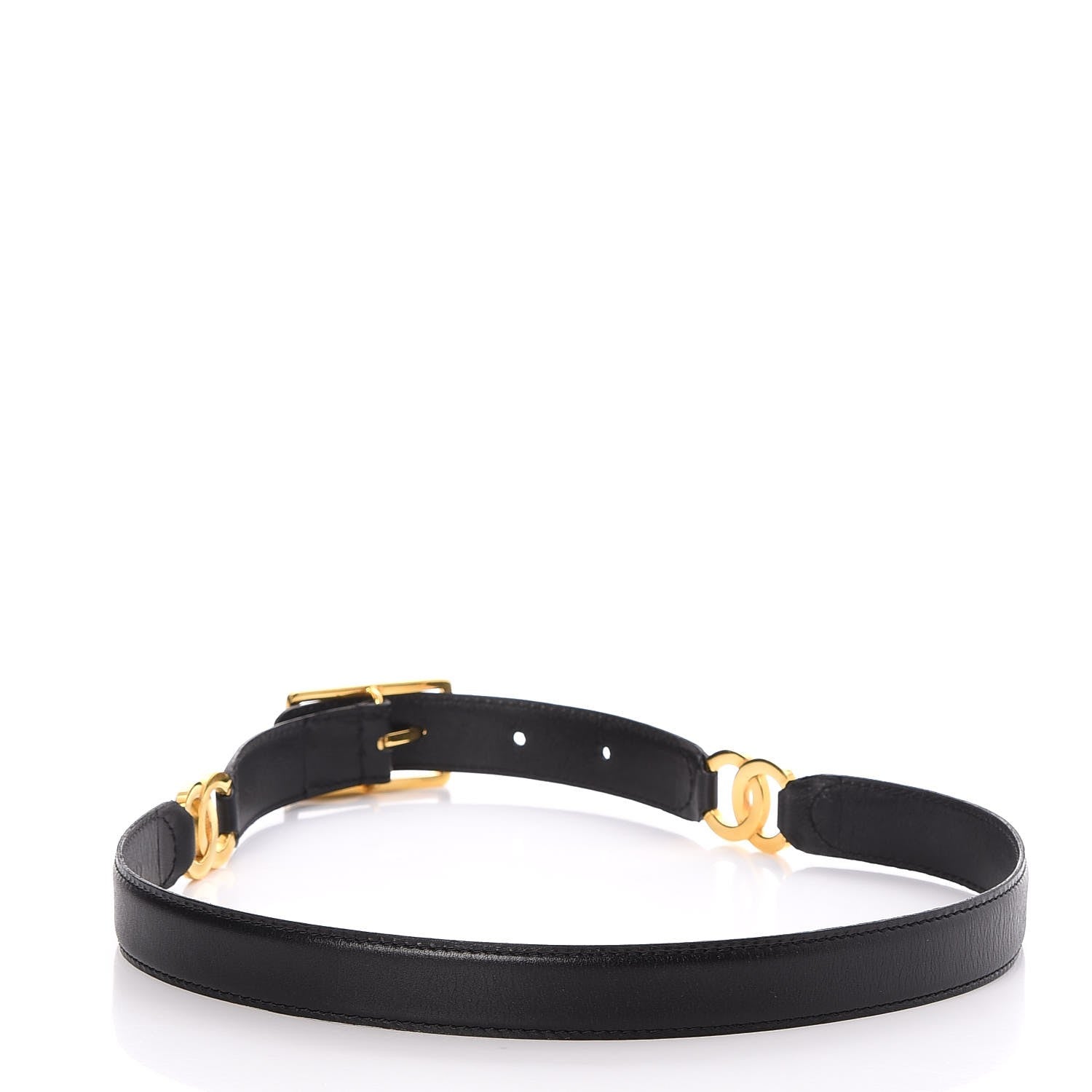 Chanel Lambskin CC Belt 65 26 Black 3 of 6