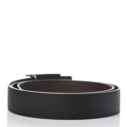Hermes Epsom Swift 32mm Belt 95 Etoupe Black 3 of 7