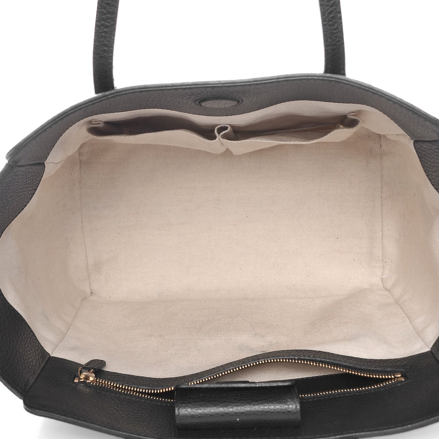Pebbled Calfskin Small Swing Tote Black