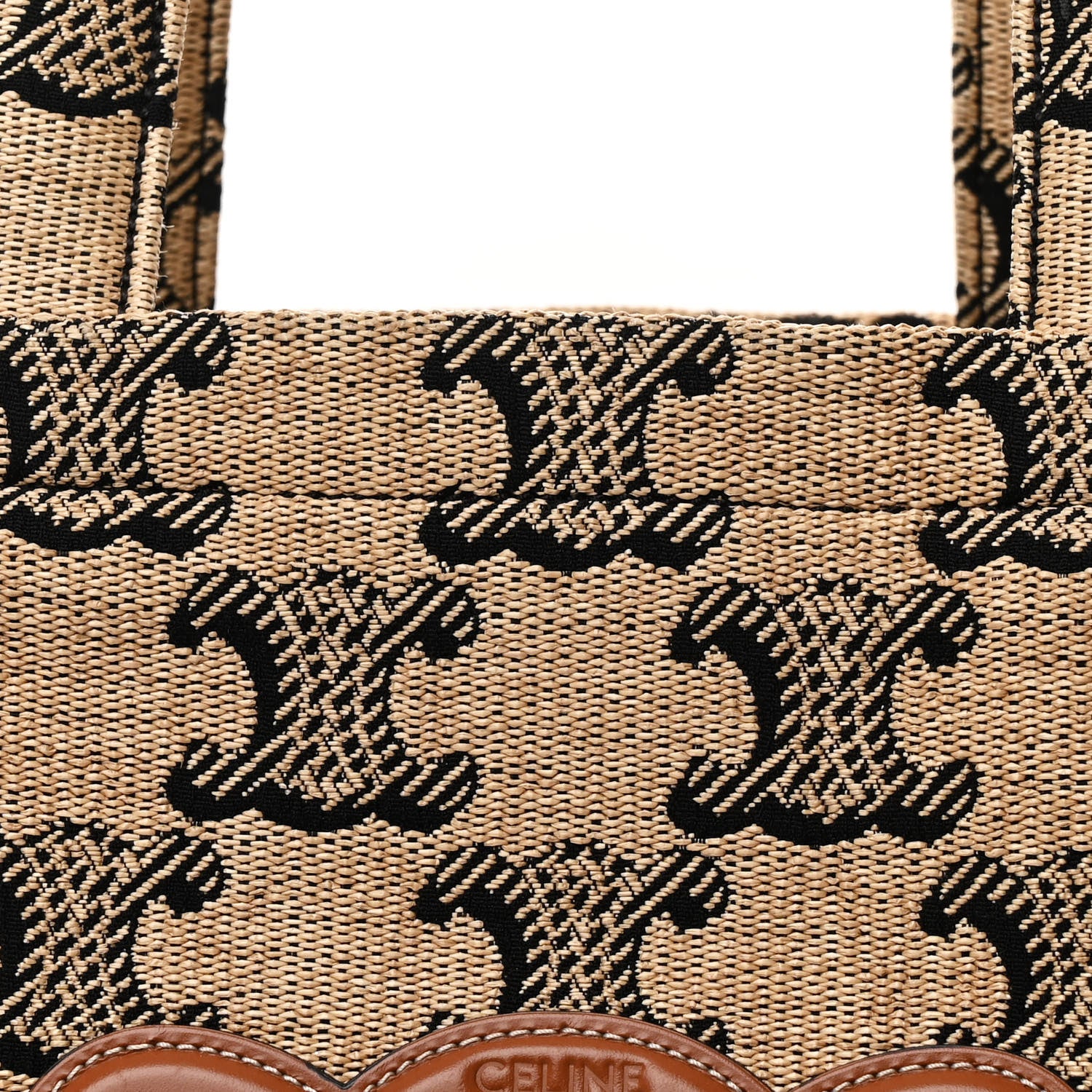 Celine Canvas Calfskin Triomphe Large Cabas Thais Natural Tan 9 of 12