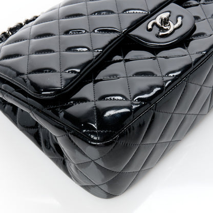 Chanel Patent Quilted Jumbo Double Flap Black 10 of 11