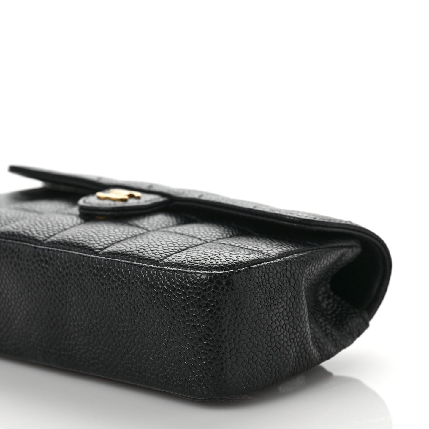 Caviar Chocolate Bar Quilted Flap Waist Belt Bag 90 36 Black