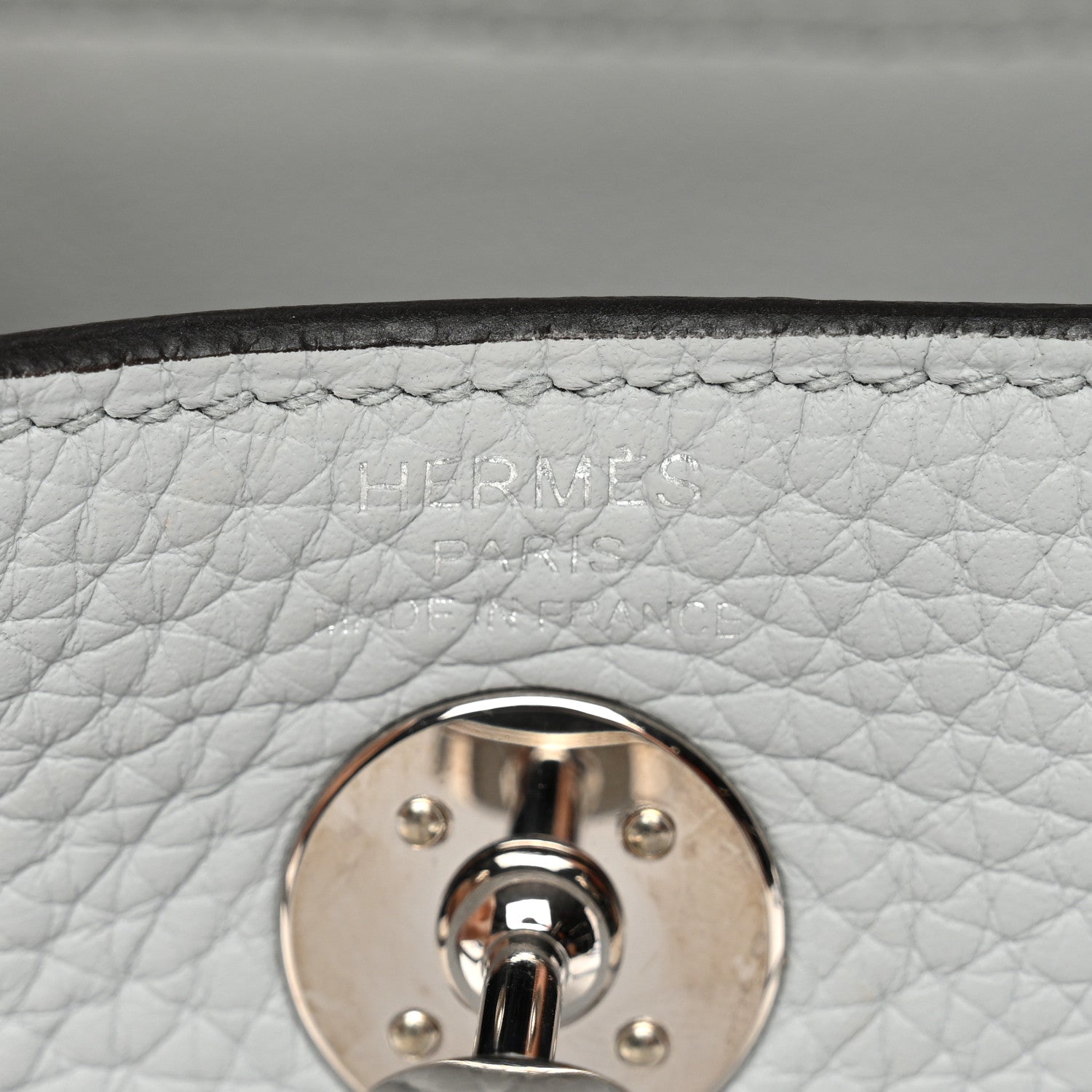 Hermes Taurillon Clemence Mini Lindy 20 Bleu Pale 6 of 11