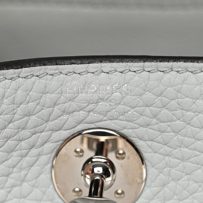 Hermes Taurillon Clemence Mini Lindy 20 Bleu Pale 6 of 11