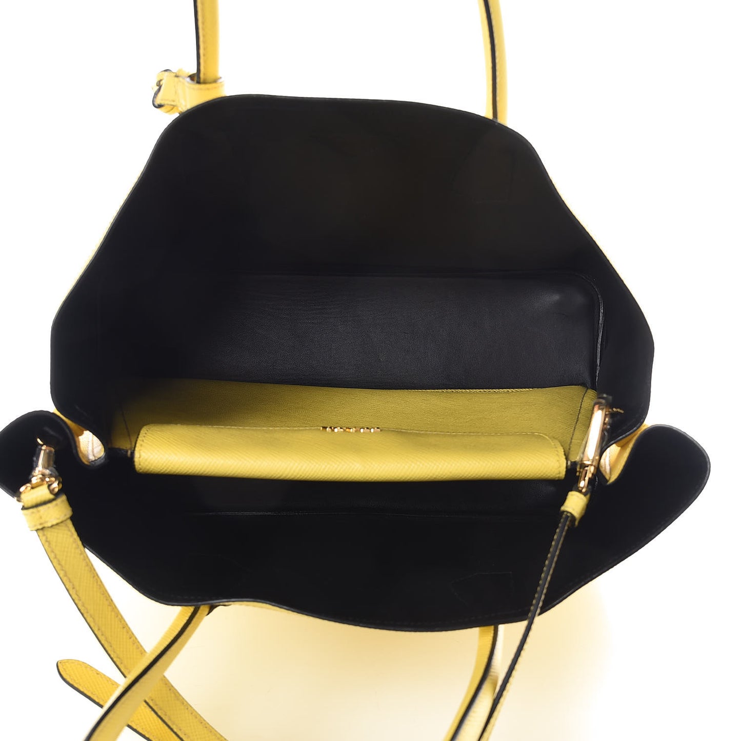 Saffiano Cuir Large Double Bag Soleil