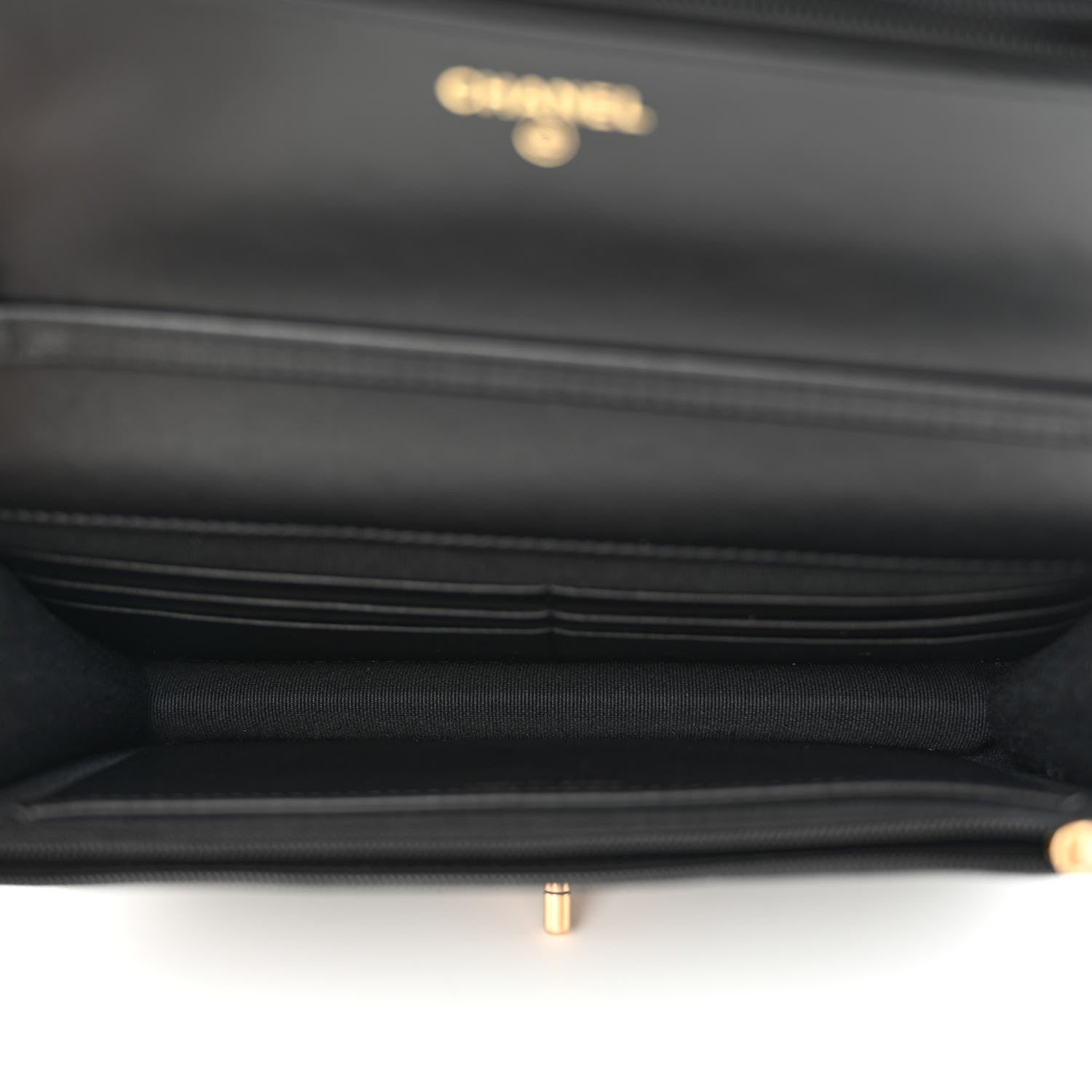 Chanel Caviar Quilted Camellia Wallet On Chain WOC Black 5 of 12