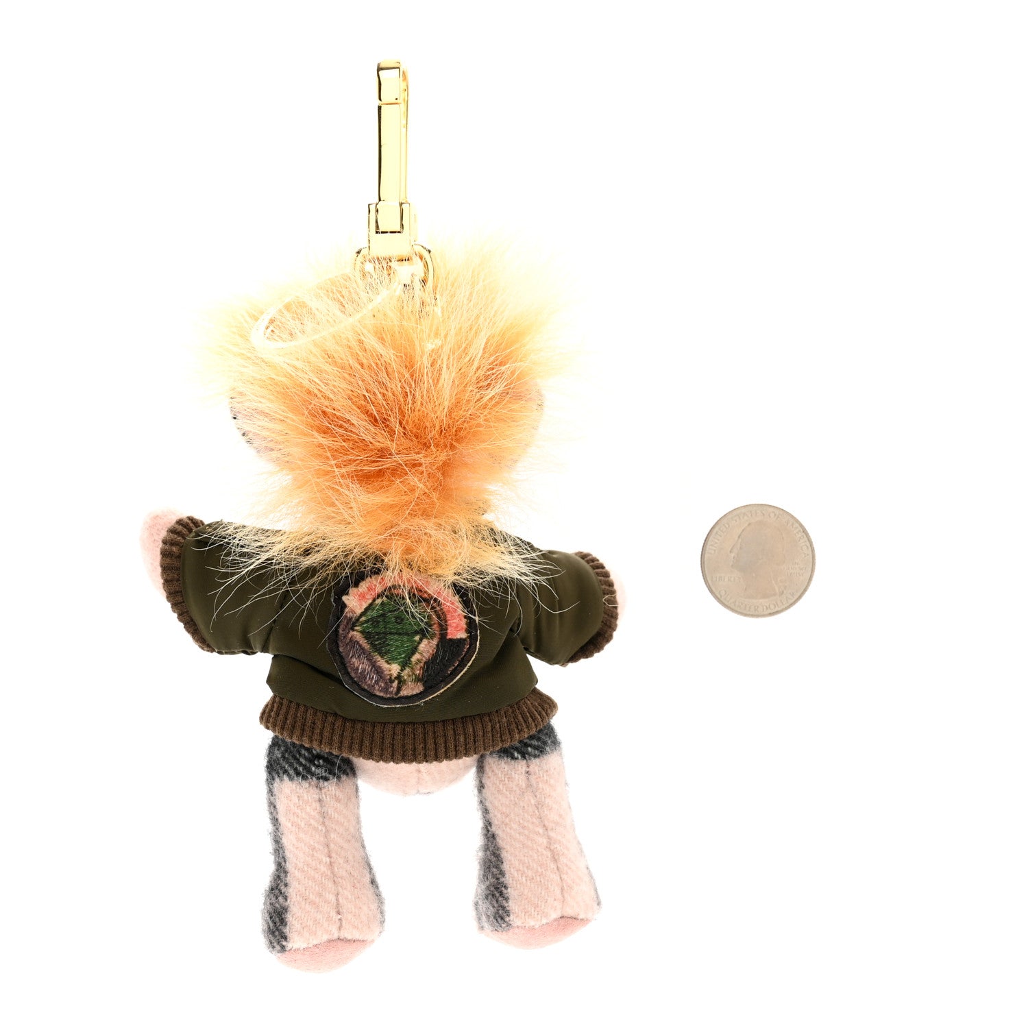 Burberry Cashmere Thomas Punk Teddy Bear Keychain Charm Camel 2 of 4