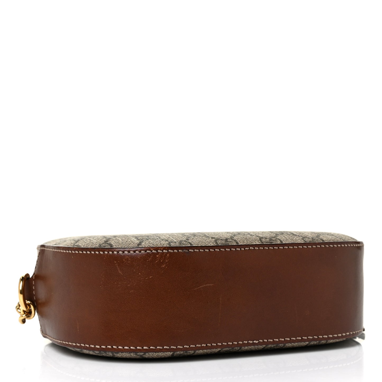 GG Supreme Monogram Cuoio Toscano Mini Chain Shoulder Bag Beige Ebony Cuir