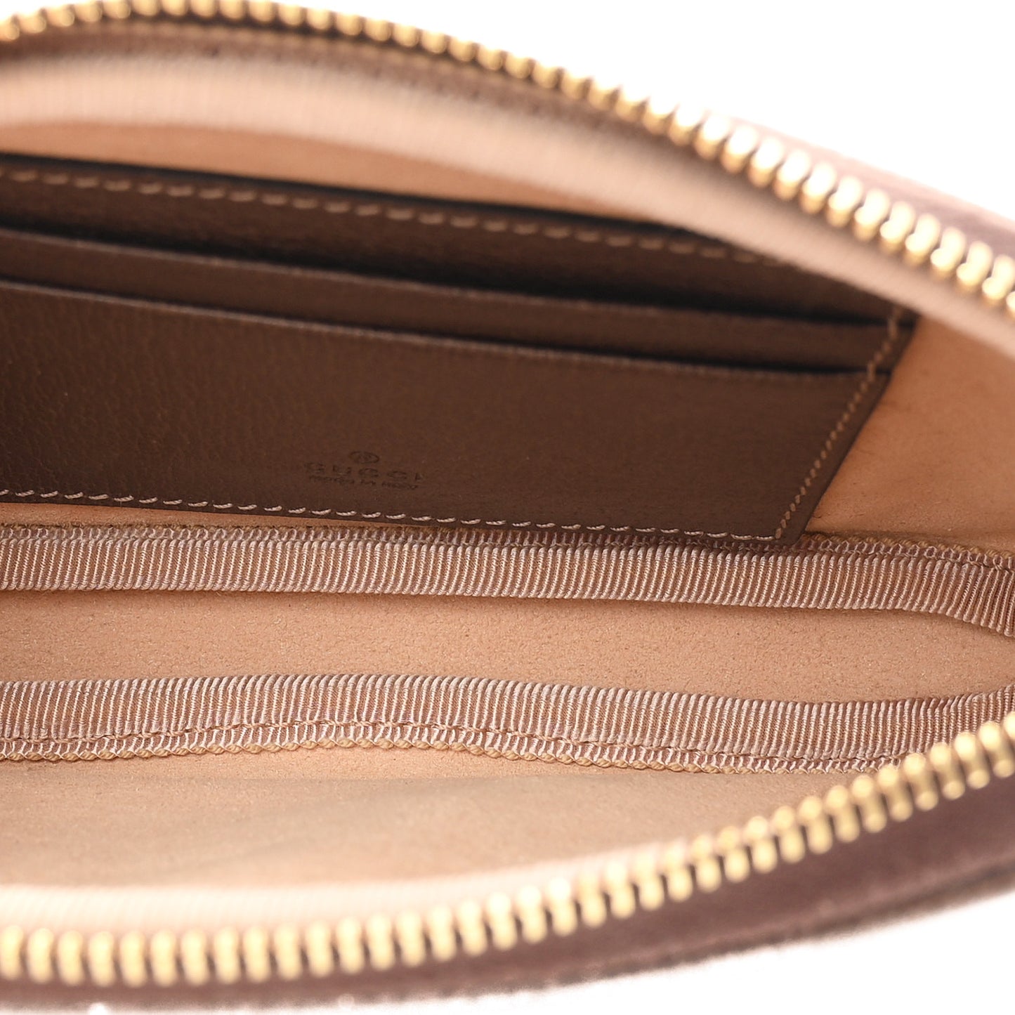 GG Supreme Monogram Ophidia Phone Case Wristlet Brown