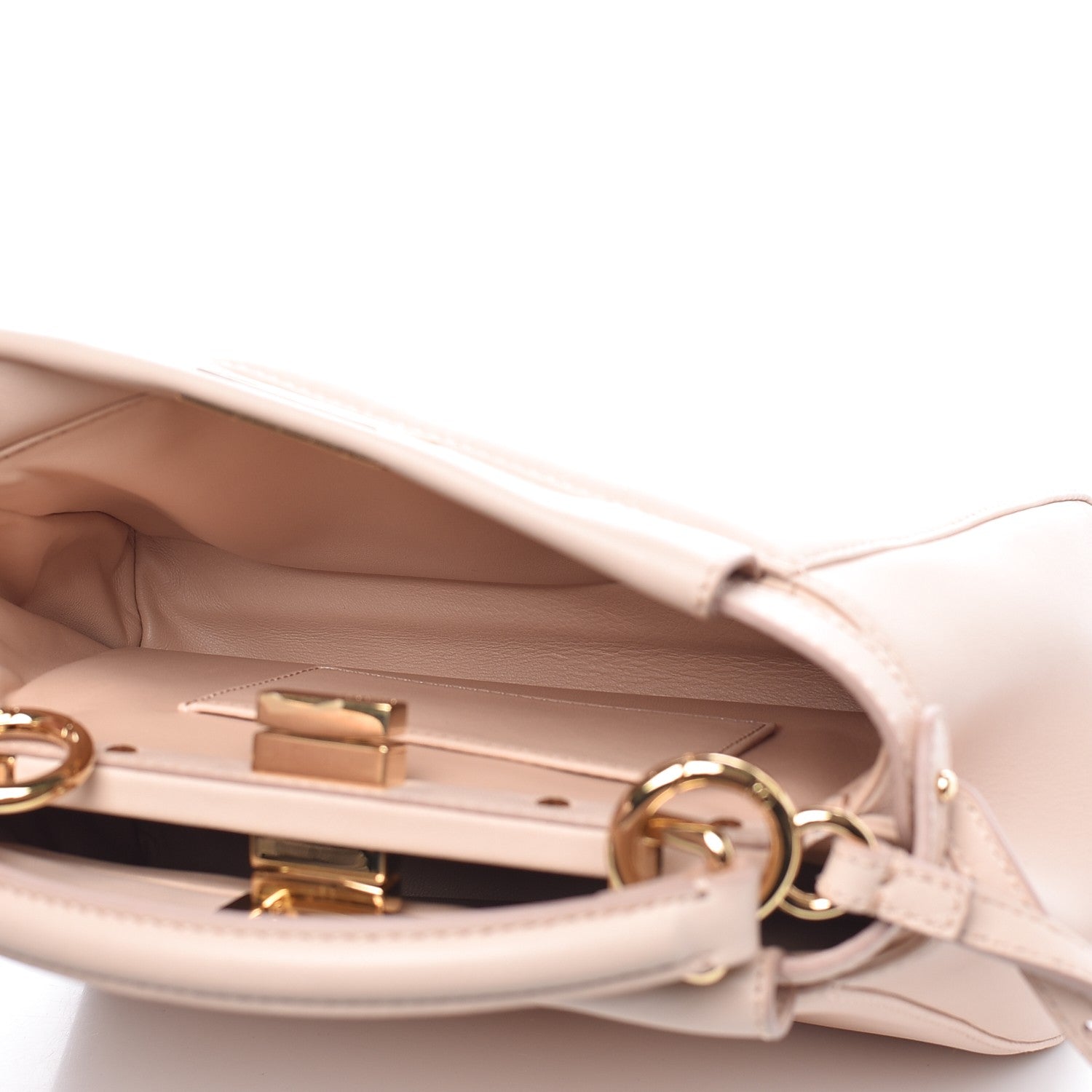 Fendi Nappa Mini Peekaboo Iconic Satchel Rosa Plaster 5 of 14
