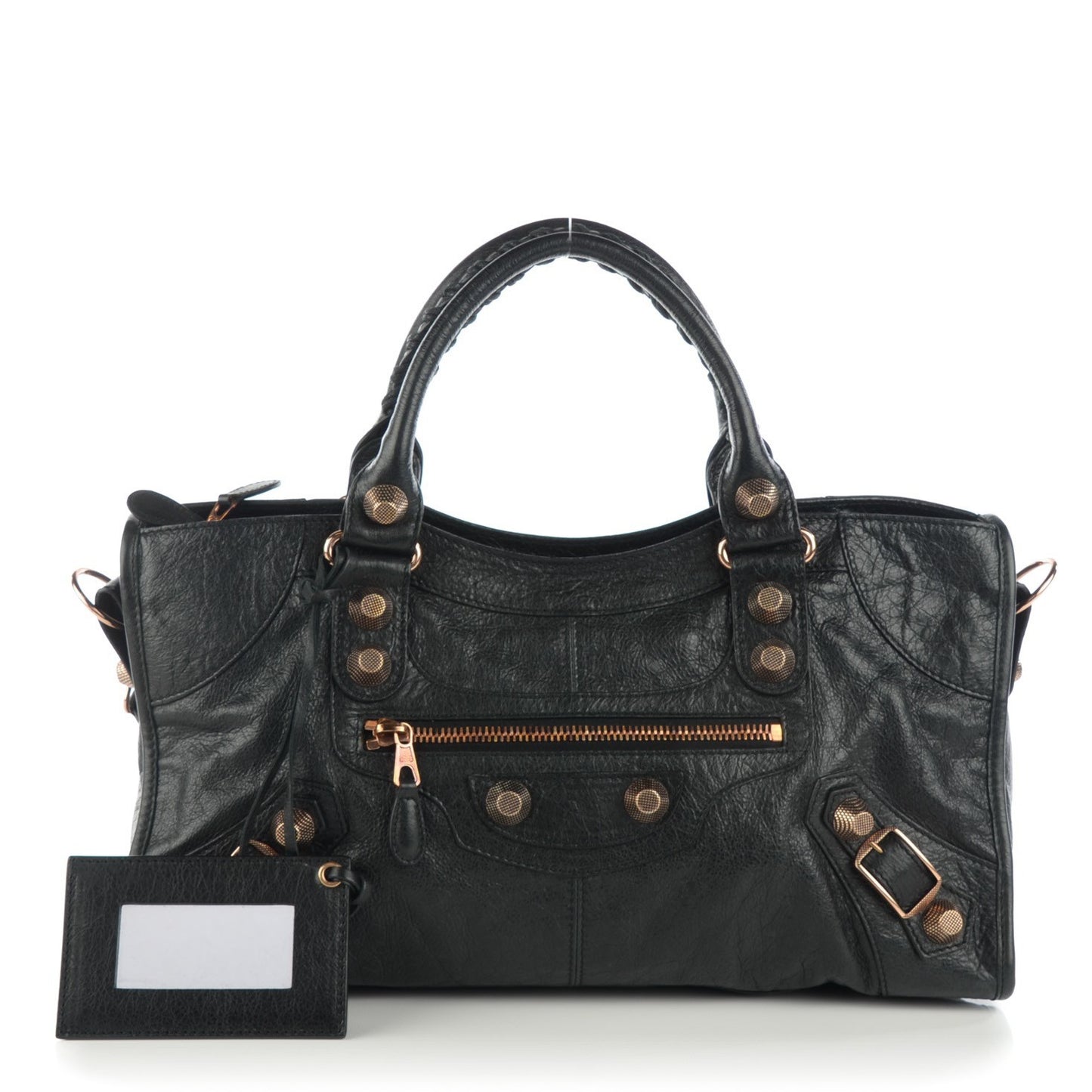 Agneau Giant 21 Rose Gold Hardware Part Time Black