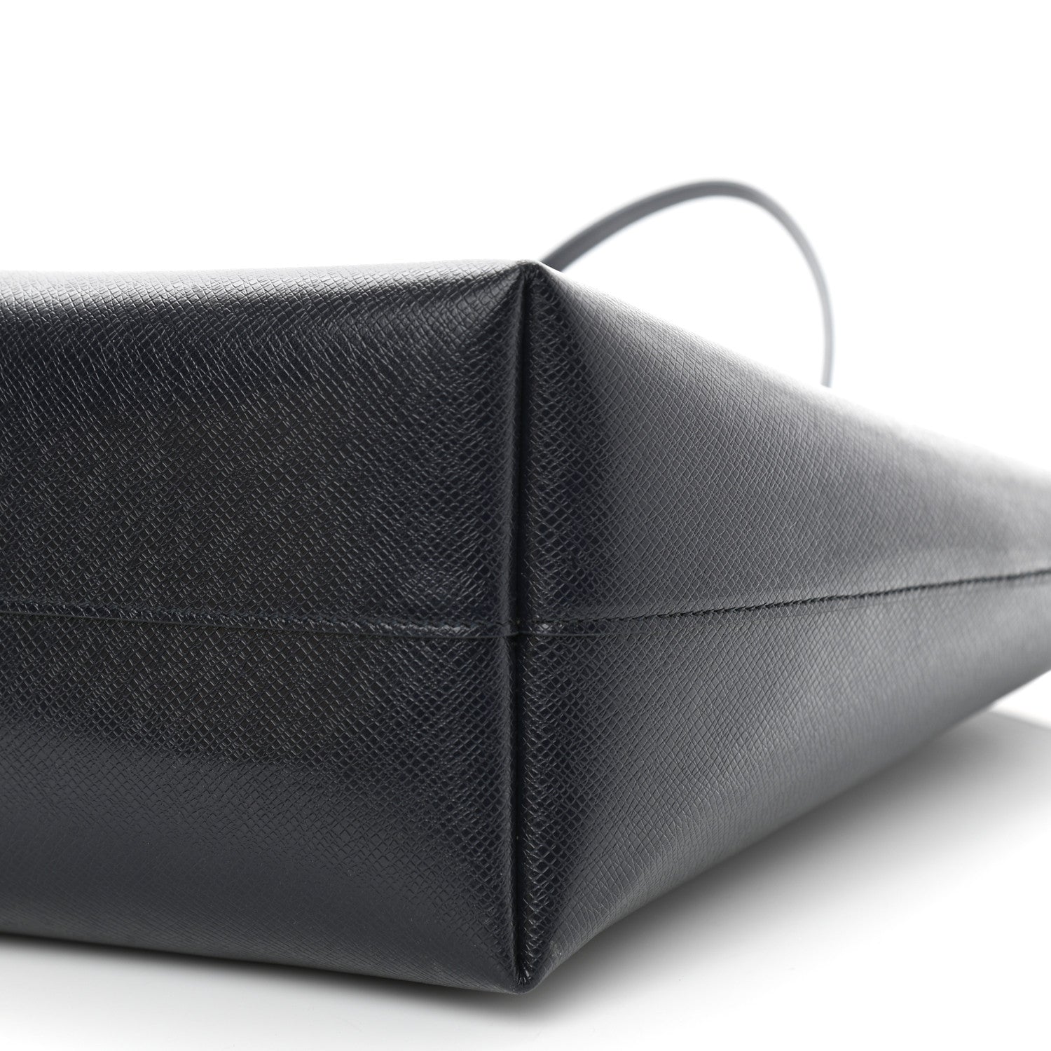 Saint Laurent Grained Calfskin Large Shopping Tote Navy 9 of 9