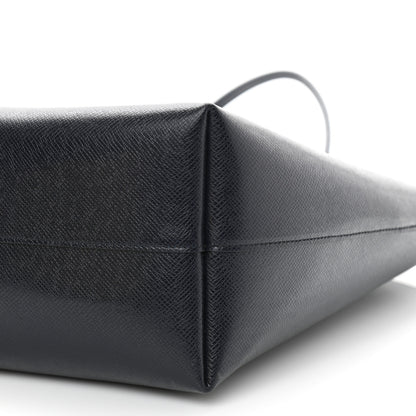 Saint Laurent Grained Calfskin Large Shopping Tote Navy 9 of 9