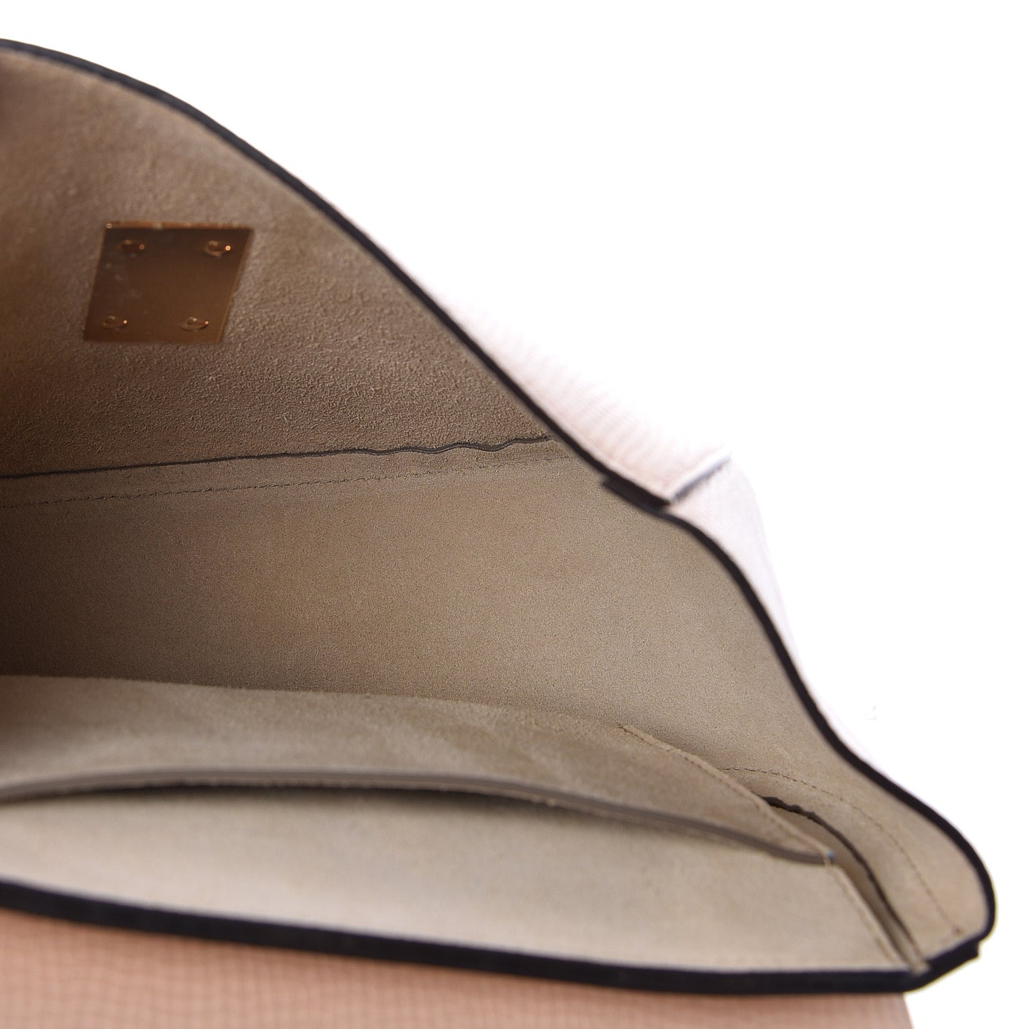Grained Calfskin Lambskin Bi-Color Drew Shoulder Bag Powder Beige Mustard