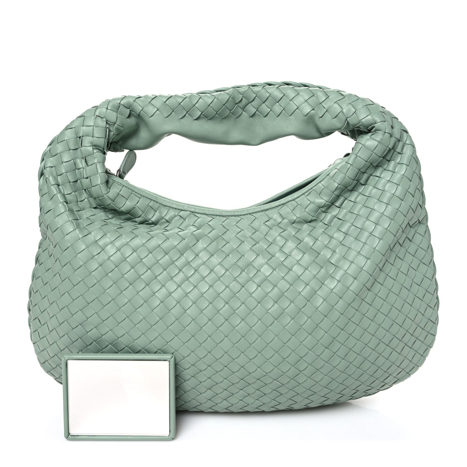 Bottega Veneta Nappa Intrecciato Medium Belly Veneta Hobo New Sauge 2 of 10