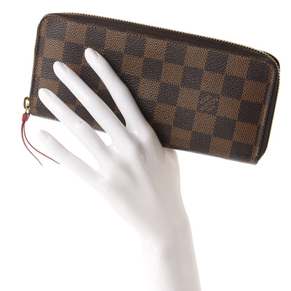 Louis Vuitton Damier Ebene Clemence Wallet Cherry 2 of 8
