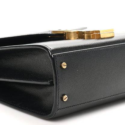 Saint Laurent Grain de Poudre Mini Classic Monogram Cassandra Top Handle Black 8 of 10