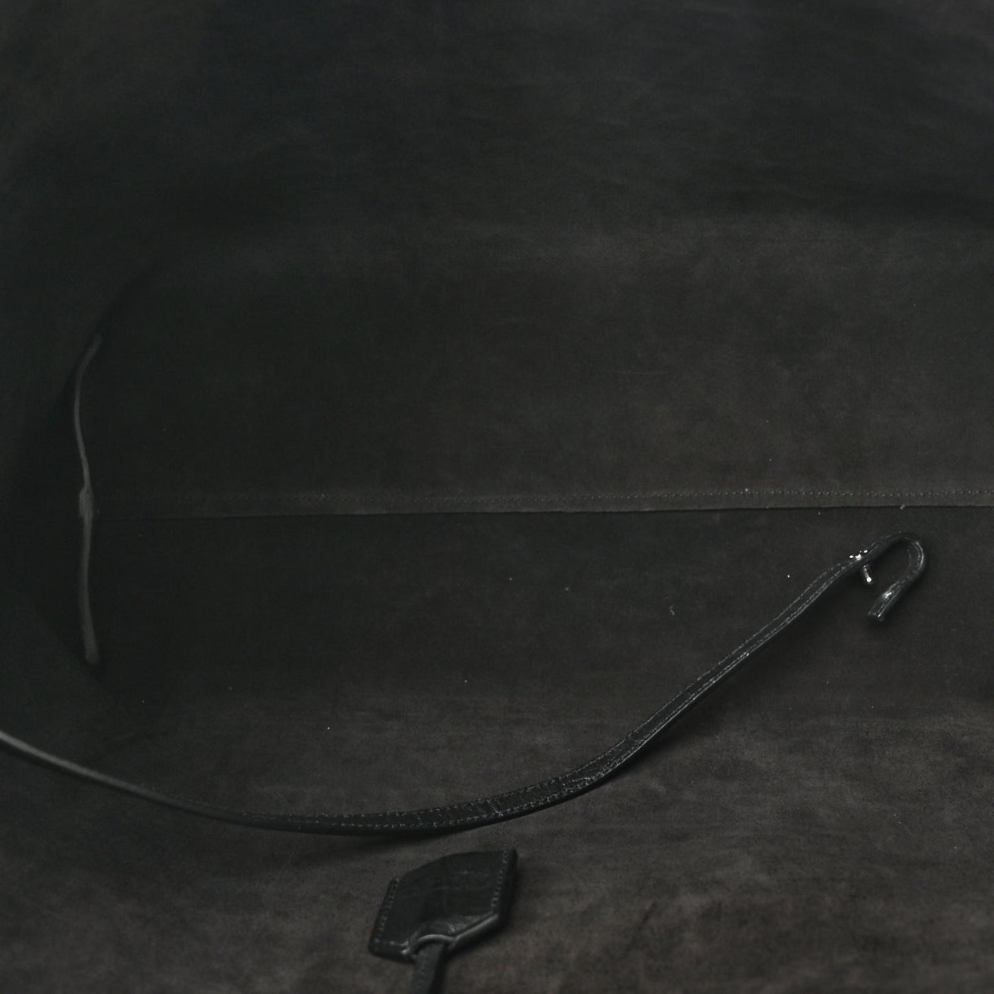 Calfskin Crocodile Embossed Large Shopper Tote Black