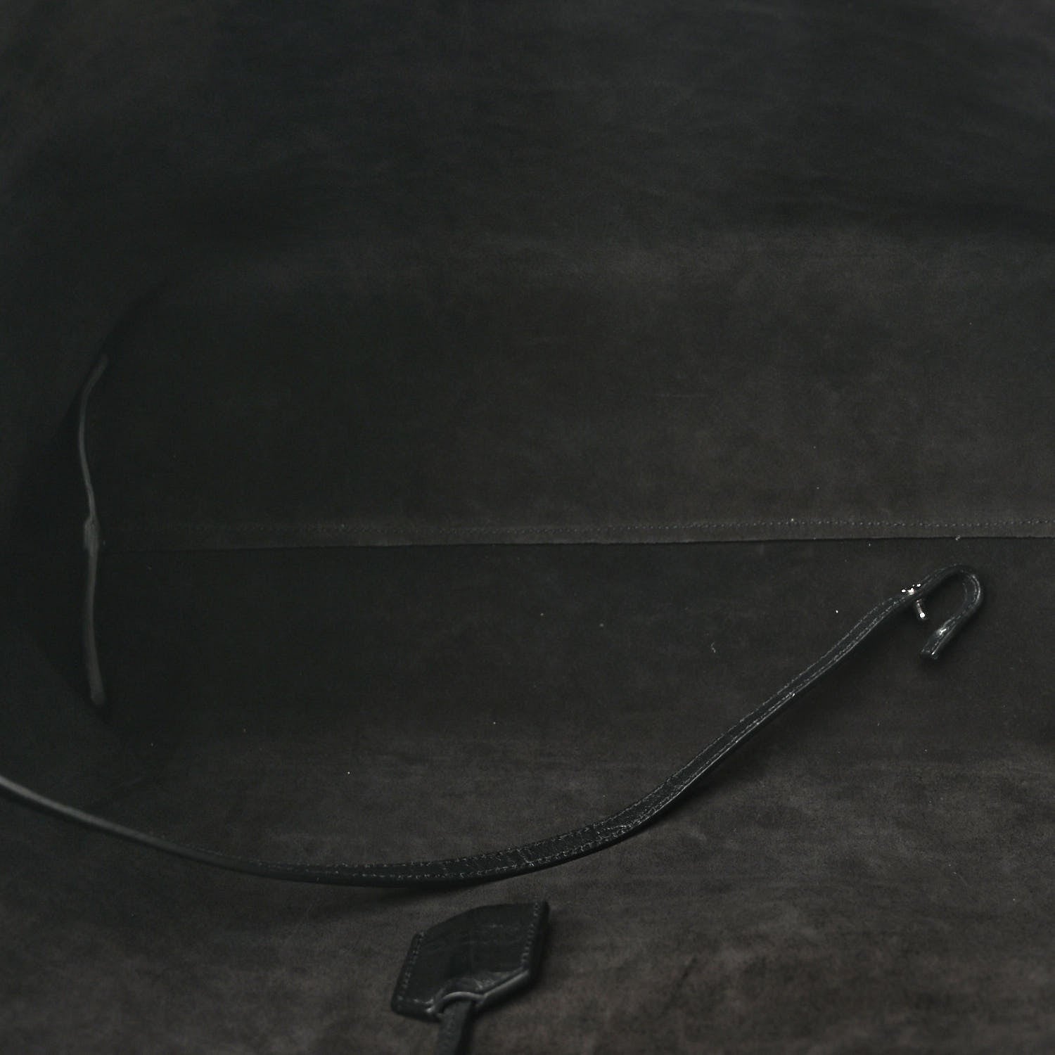 Saint Laurent Calfskin Crocodile Embossed Large Shopper Tote Black 6 of 11