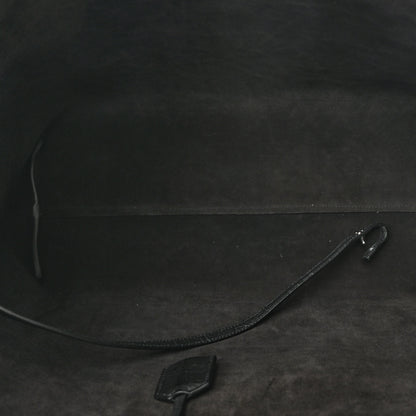 Saint Laurent Calfskin Crocodile Embossed Large Shopper Tote Black 6 of 11