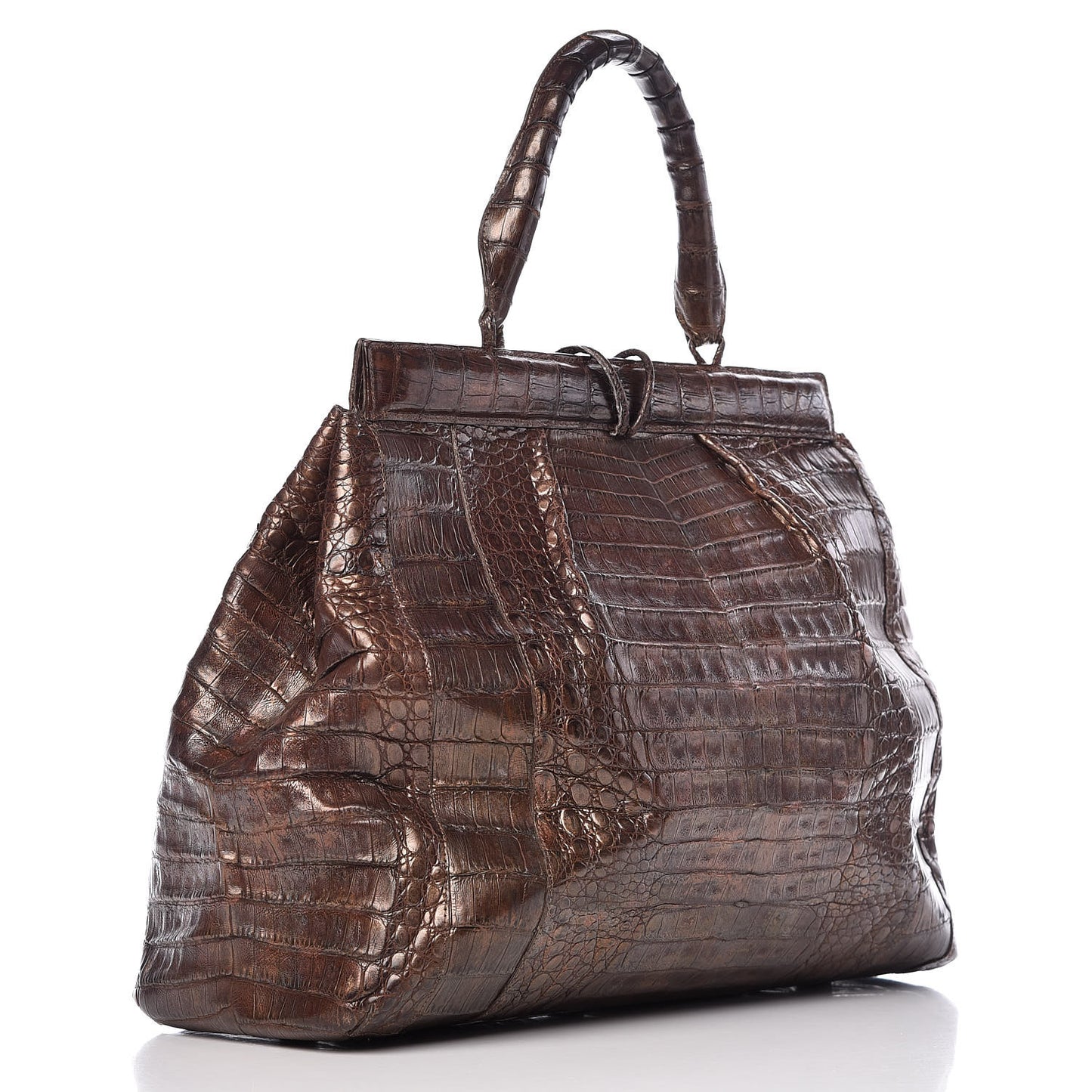 Crocodile Tote Brown