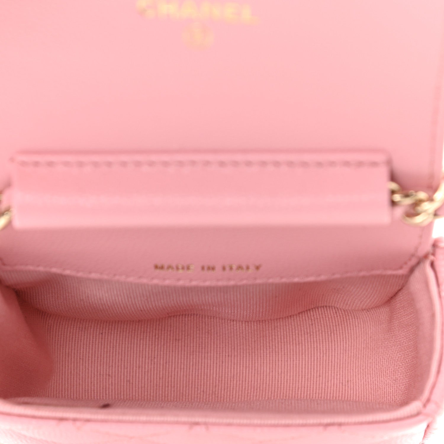 Chanel Caviar Quilted Mini Clutch With Chain Pink 5 of 10